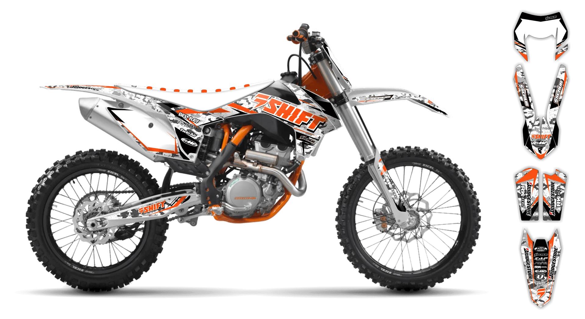 Graphics Kit - KTM - EXC EXC-F / XC-W XCF-W - 2004 - Step Up - R1