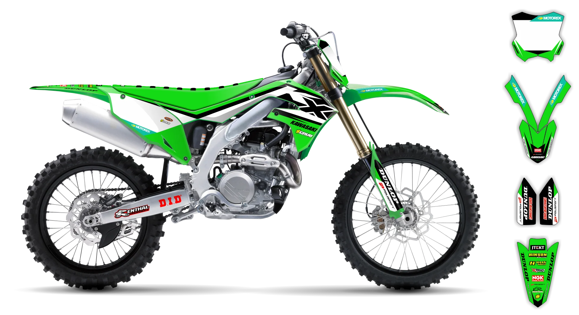 Graphics Kit - Kawasaki - KX 500 - 1989-1993 - Factory Replica 5 - ST