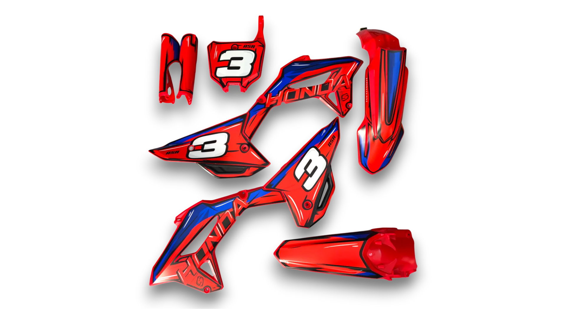 GFP - Honda - CRF 250R - 2022-2024 - Red-Artlex-LE