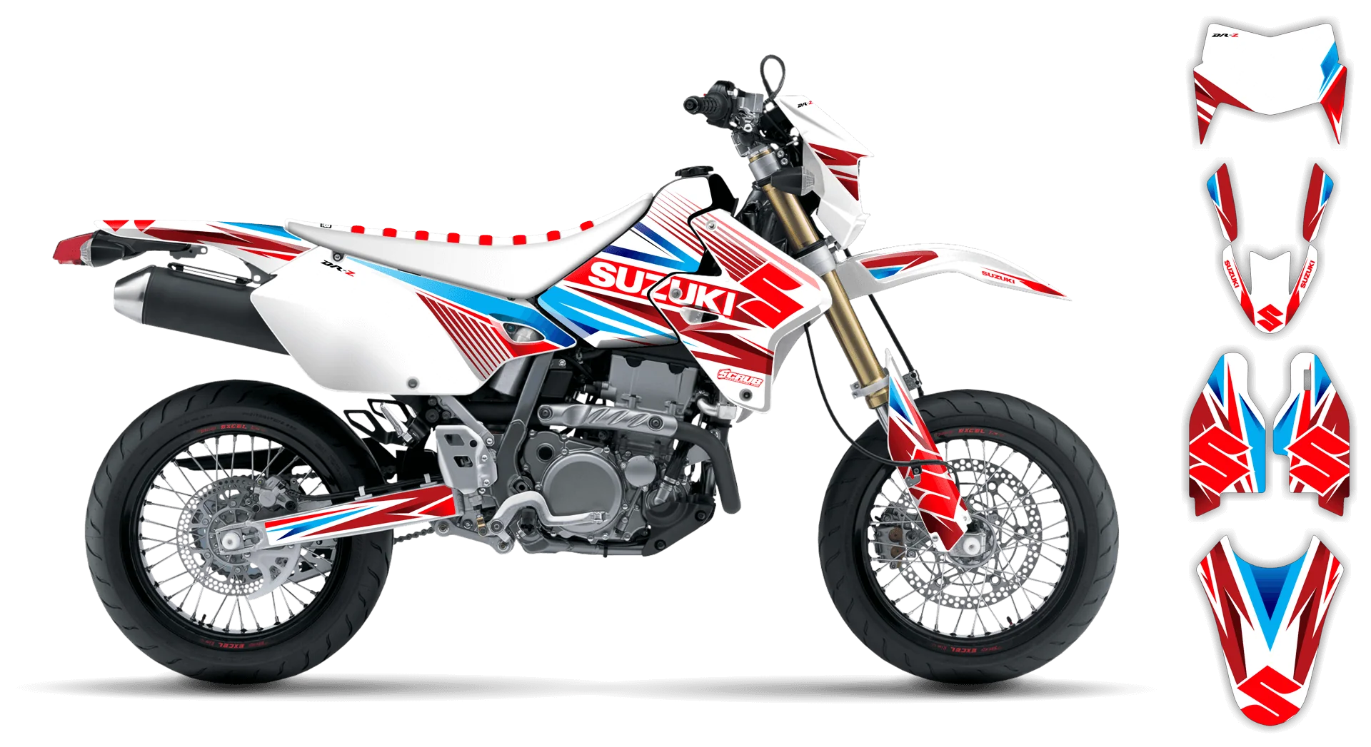 Graphics Kit - Suzuki - DRZ 400 SM - 1999-2024 - SE1020 - R3