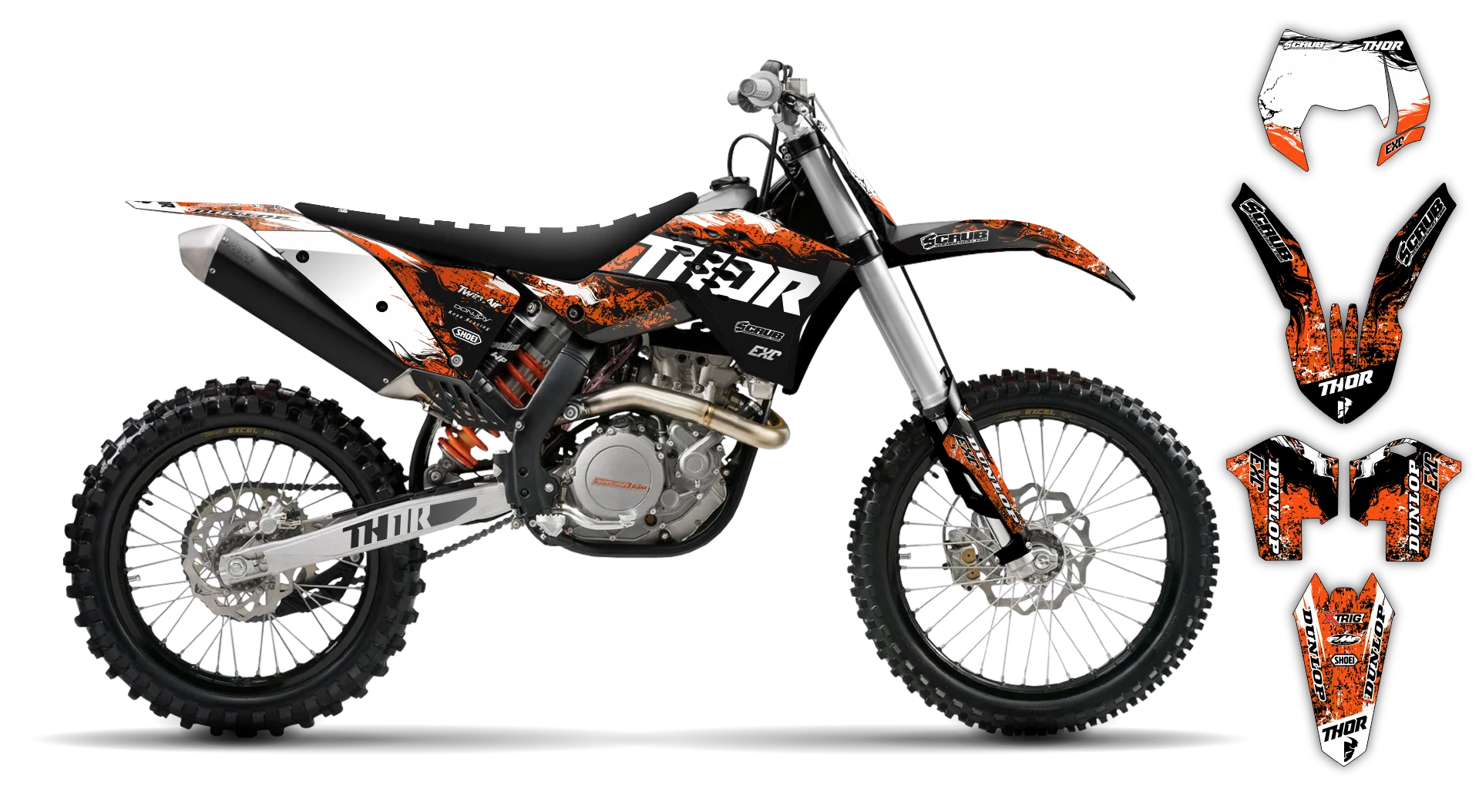 Graphics Kit - KTM - EXC EXC-F / XC-W XCF-W - 2008-2011 - Sledge - ST