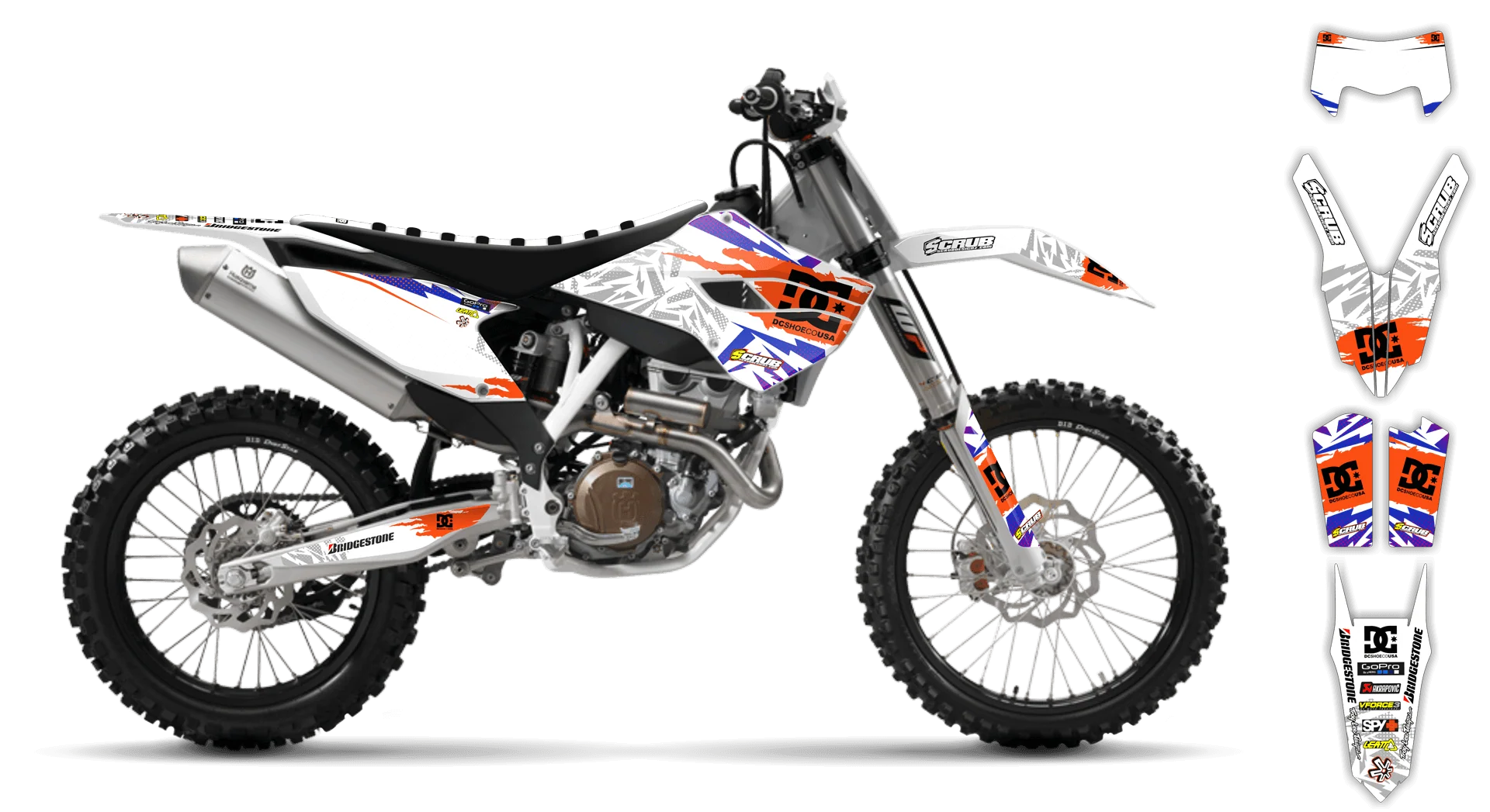 Graphics Kit - Husqvarna 14-> TE-FE Series - 2016 - Kicker - LE