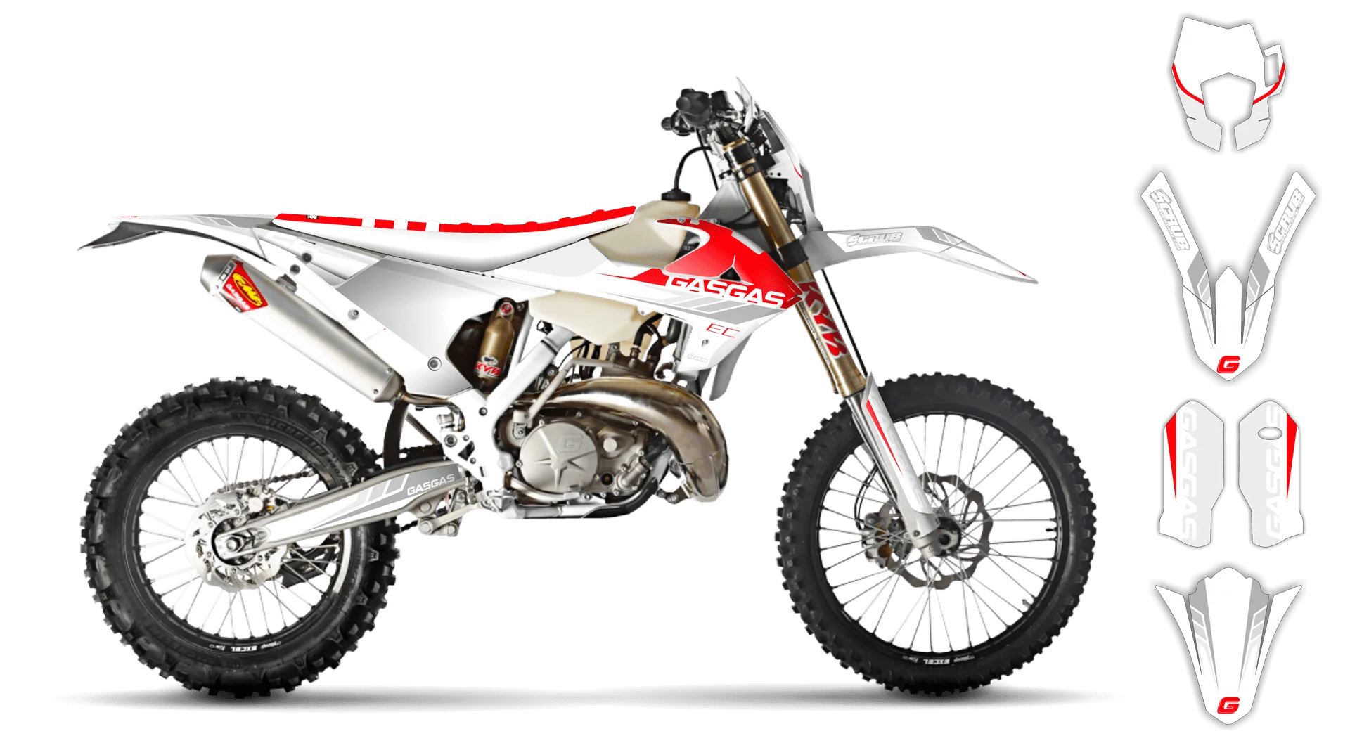 Graphics Kit - Gas Gas - EC EC-F Series - 2018-2020 - Drizzle - R1