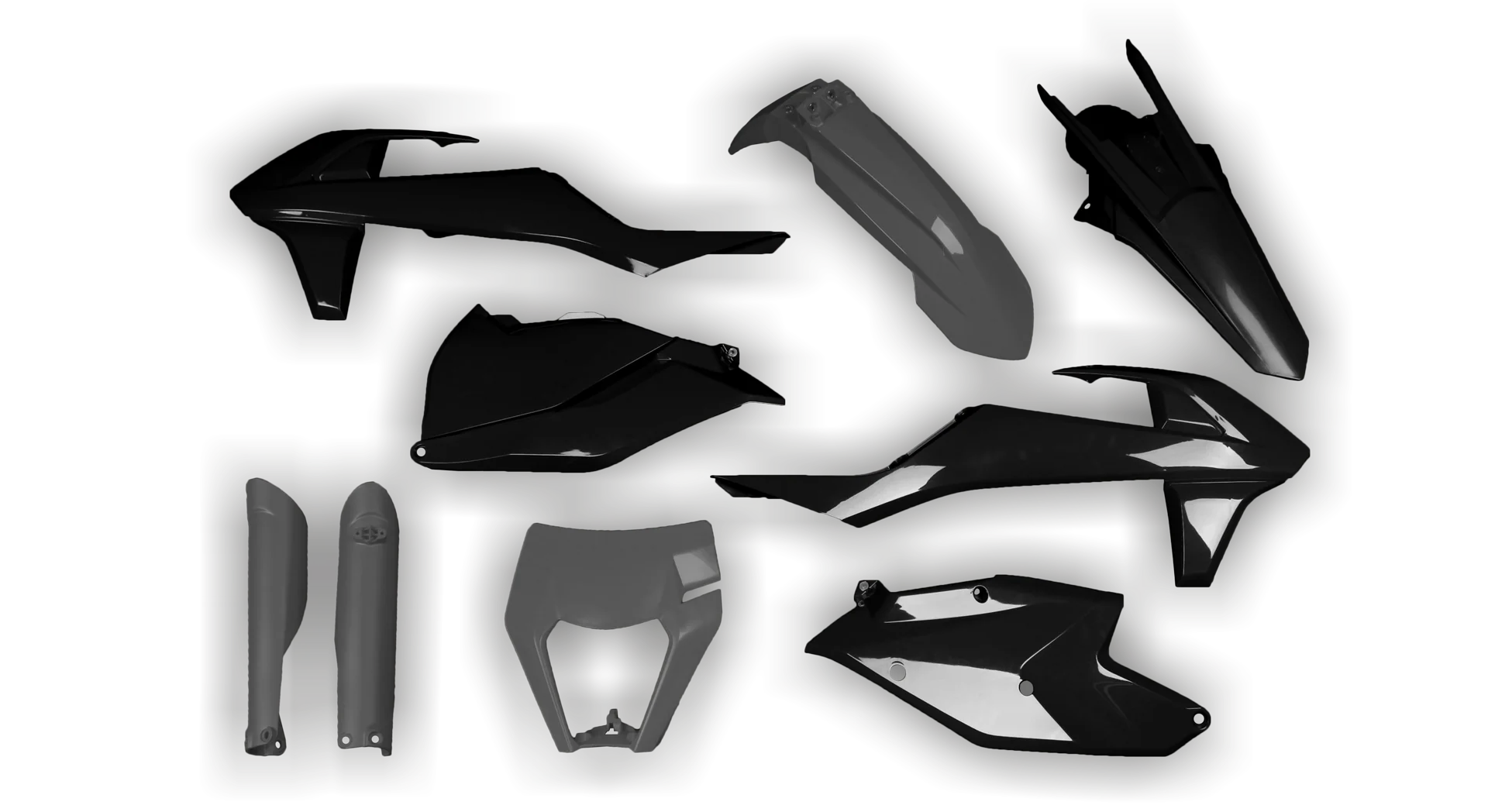 Plastics Kit - KTM - EXC EXC-F / XC-W XCF-W - 2017-2019 - Full Kit - Nardo Grey Black
