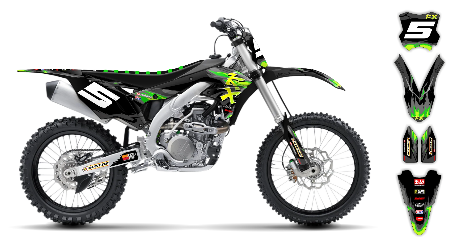 Graphics Kit - Kawasaki - KX 450F - 2016-2018 - Alto-G - R5