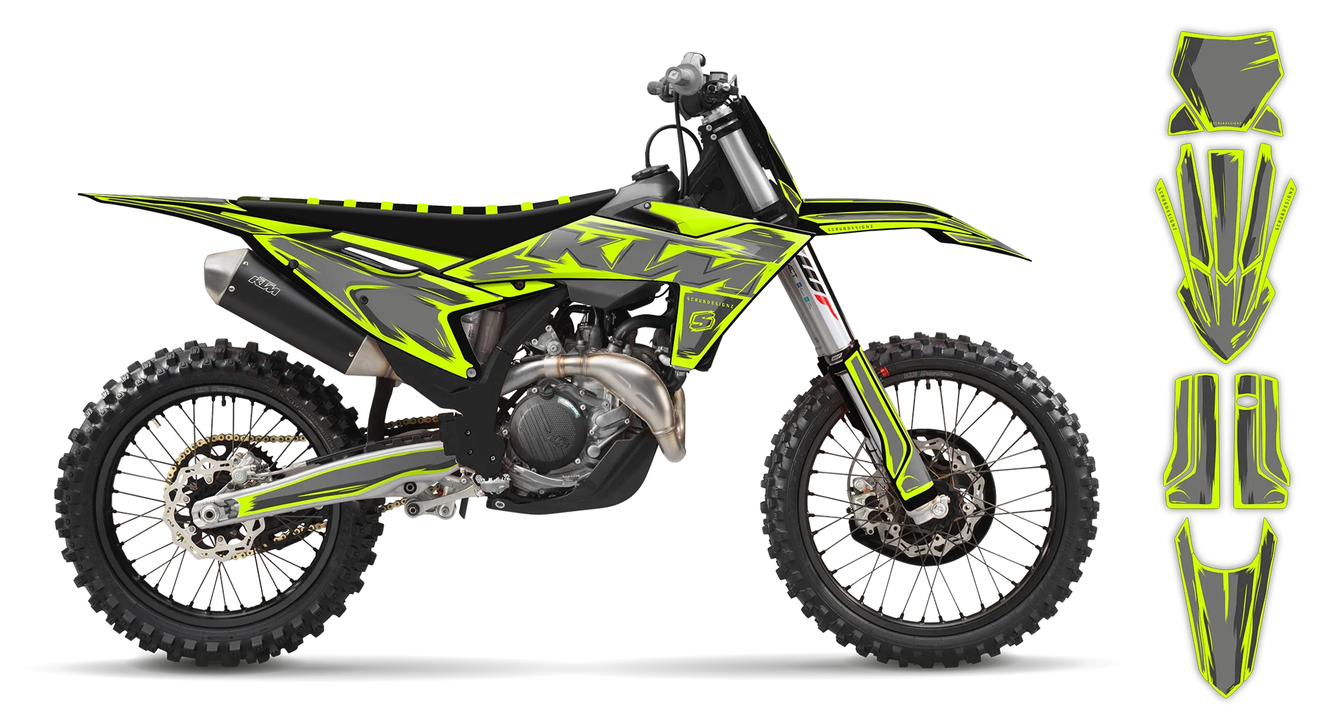 Graphics Kit - KTM - SX 50 - 2016-2023 - Fluo Artlex - R2