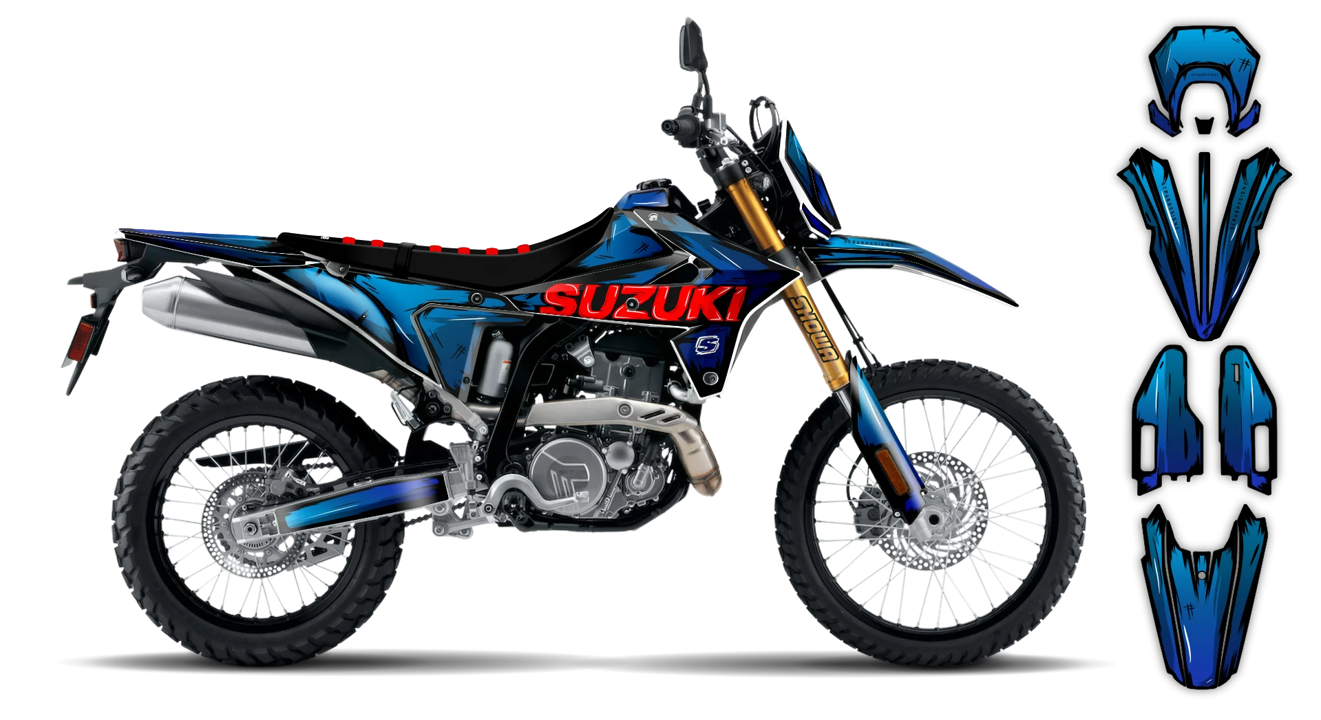 Graphics Kit - Suzuki - DR-Z4S Enduro - 2025-2026 - Artlex - R3