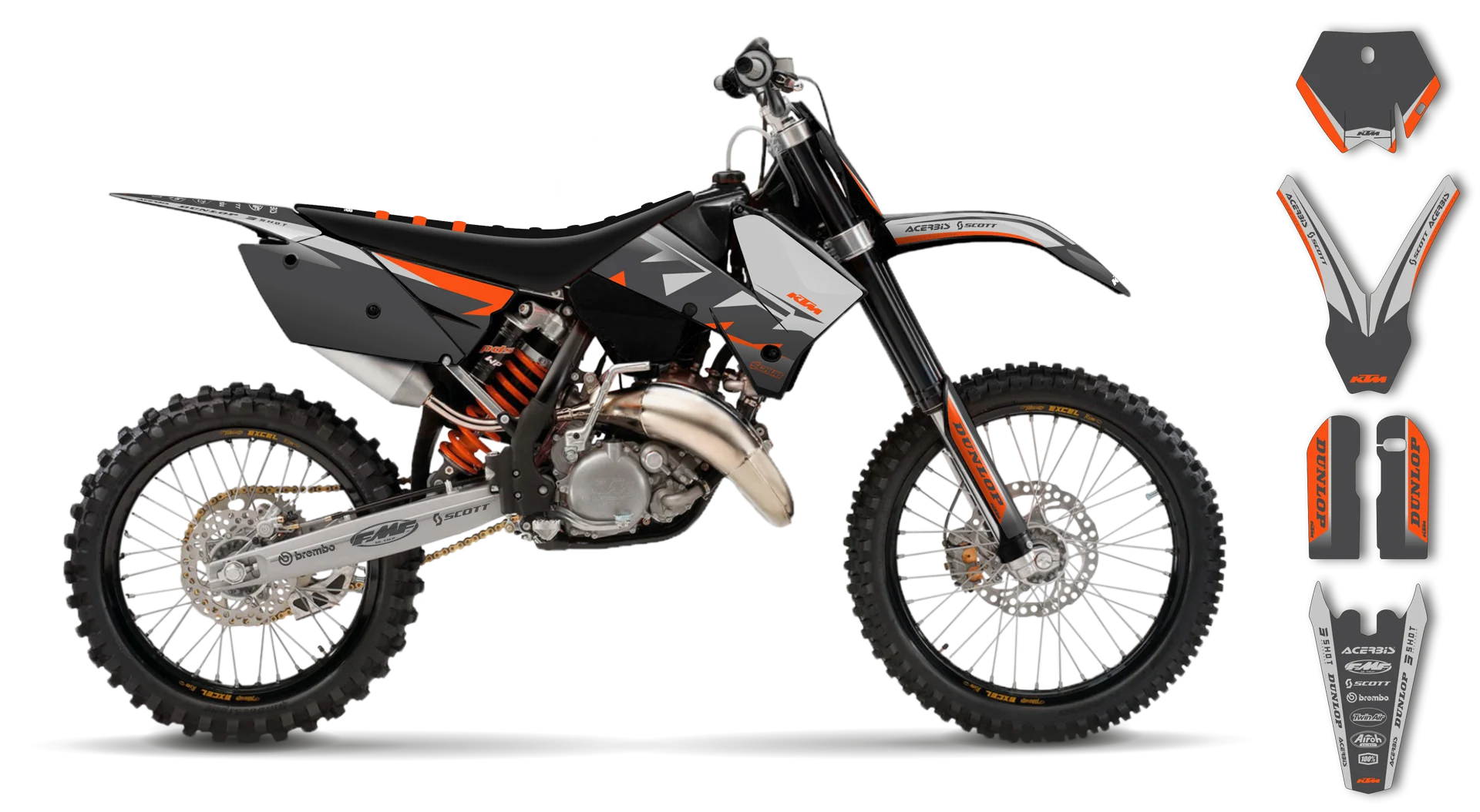 Graphics Kit - KTM - SX SX-F / XC XC-F - 2005-2006 - K19 - R5