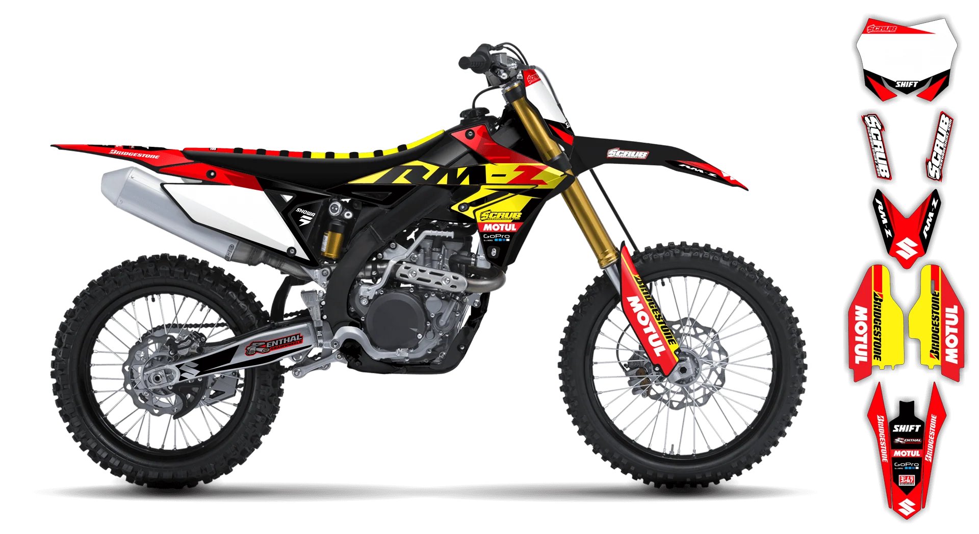 Graphics Kit - Suzuki - RMZ 250 - 2010-2018 - Stash - R2
