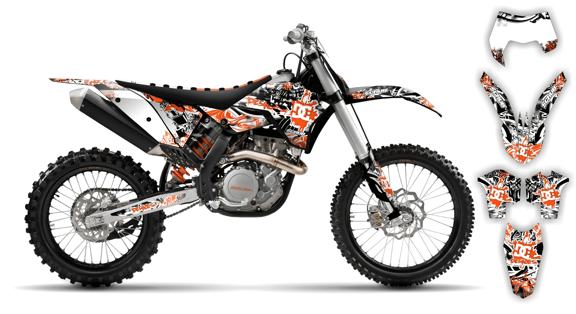 Graphics Kit - KTM - EXC EXC-F / XC-W XCF-W - 2008-2011 - Attack - LE
