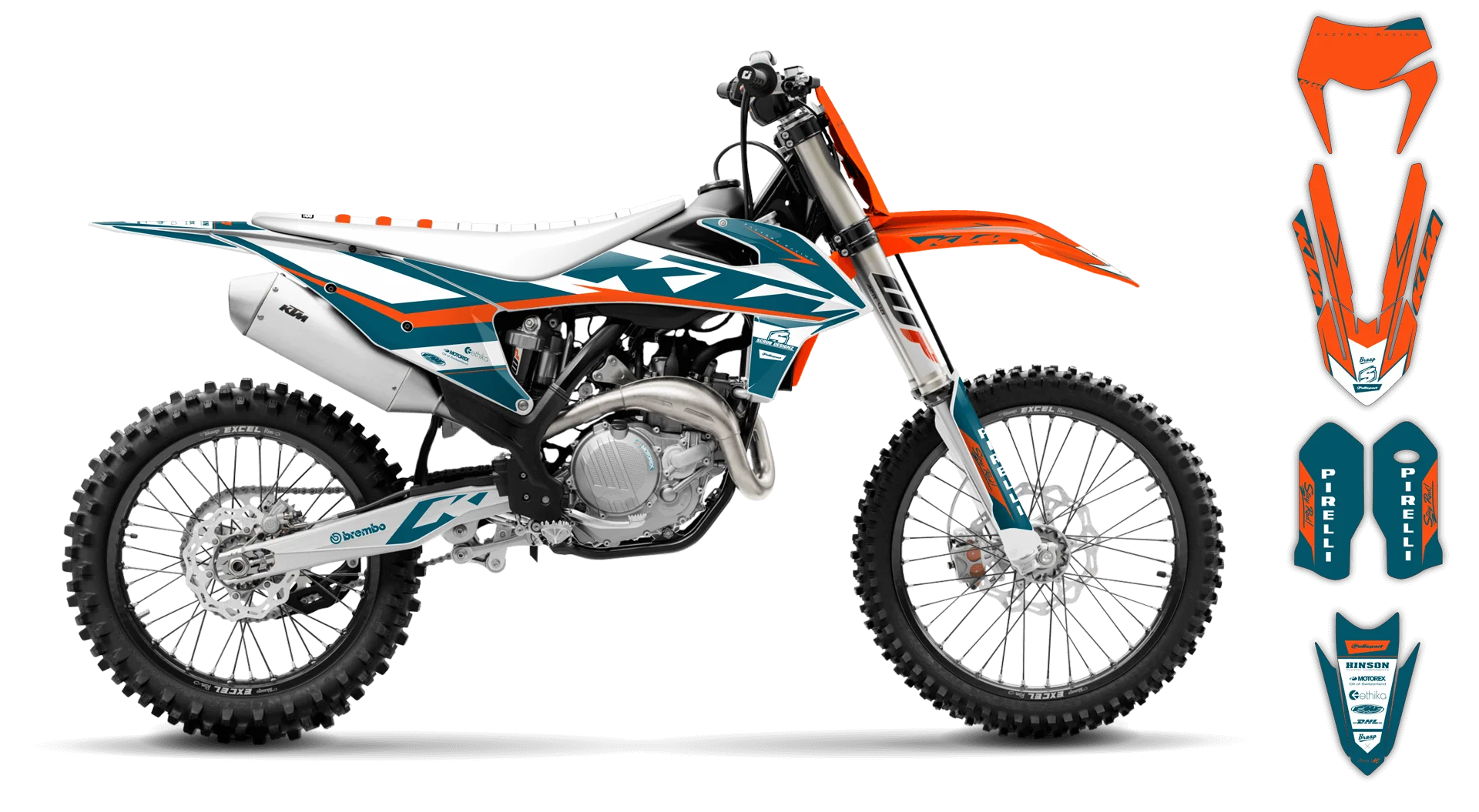 Graphics Kit - KTM - EXC EXC-F / XC-W XCF-W - 2020-2023 - K18 - R3