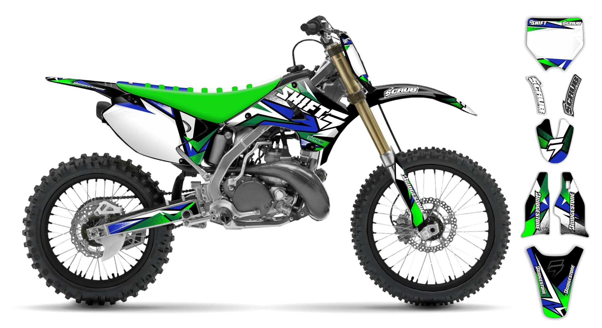 Graphics Kit - Kawasaki - KX 500 - 1996-2004 - X-Rut - LE