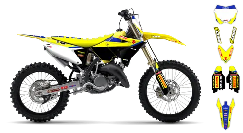 Graphics Kit - Suzuki - RM 125-250 Restyle - 2004-2008 - Factory Replica 5 - ST