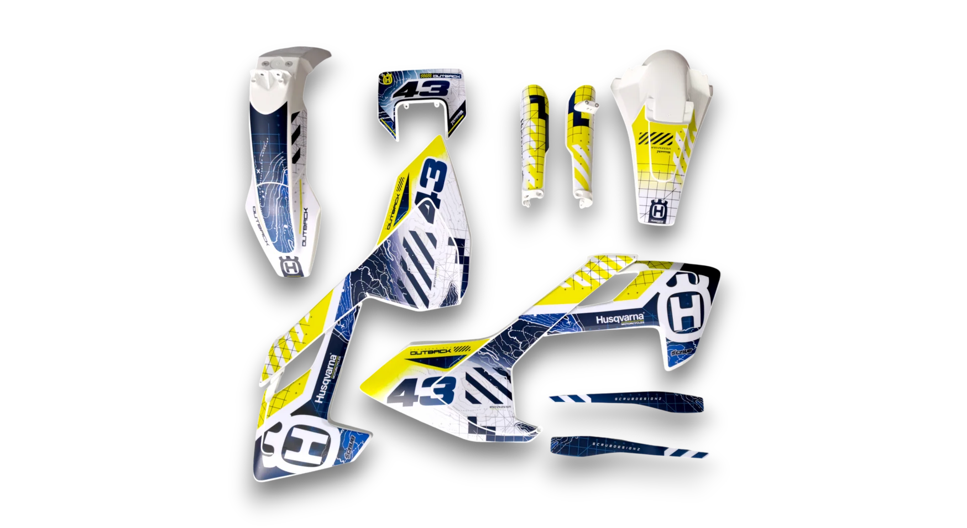 GFP - Husqvarna 14-> TE-FE Series - 2017-2019 - White-SO14753