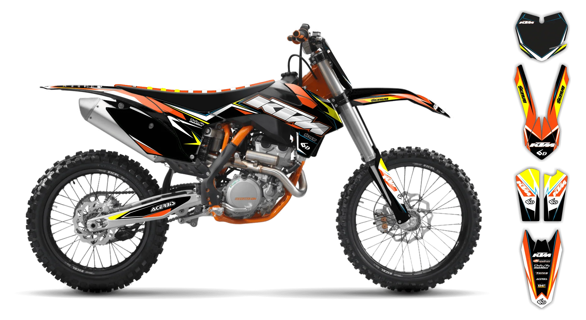 Graphics Kit - KTM - SX SX-F / XC XC-F - 2011-2012 - K4 - ST