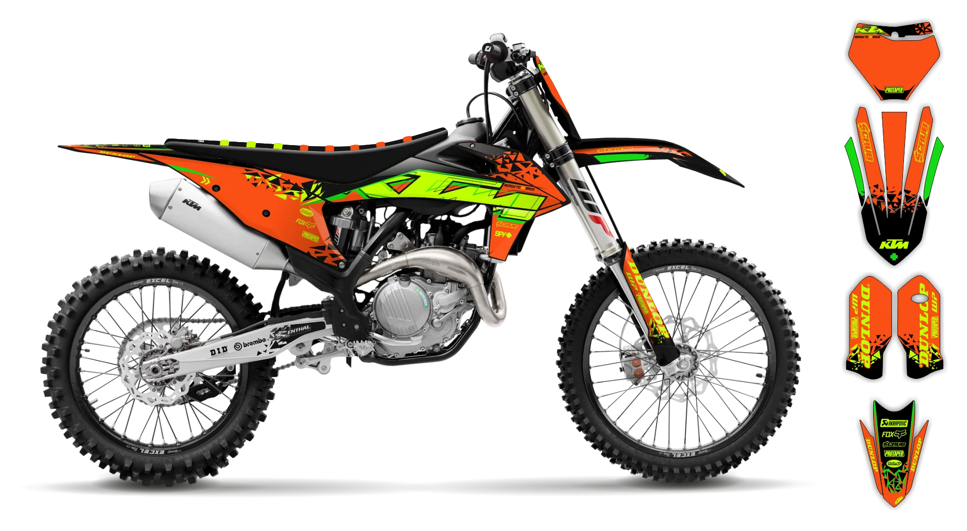 Graphics Kit - KTM - SX SX-F / XC XC-F - 2019-2022 - Fluo K6 - LE