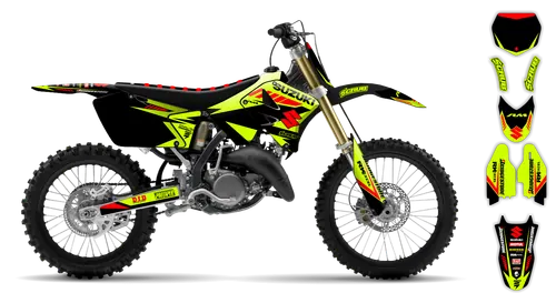 Graphics Kit - Suzuki - RM 125 - 2001-2003 - Fluo 3 - ST
