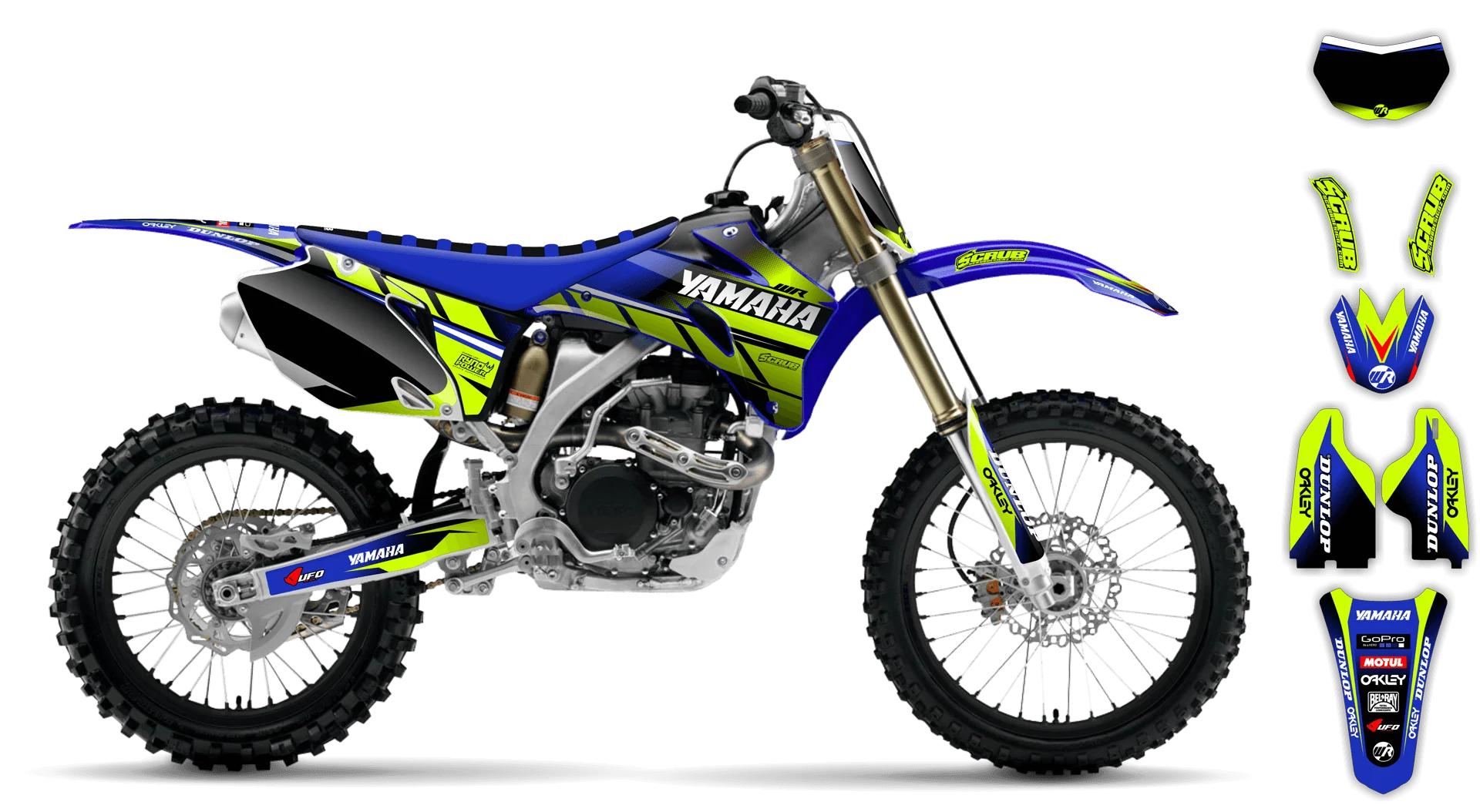 Graphics Kit - Yamaha - WR450F - 2007-2011 - Fluo 7 - ST