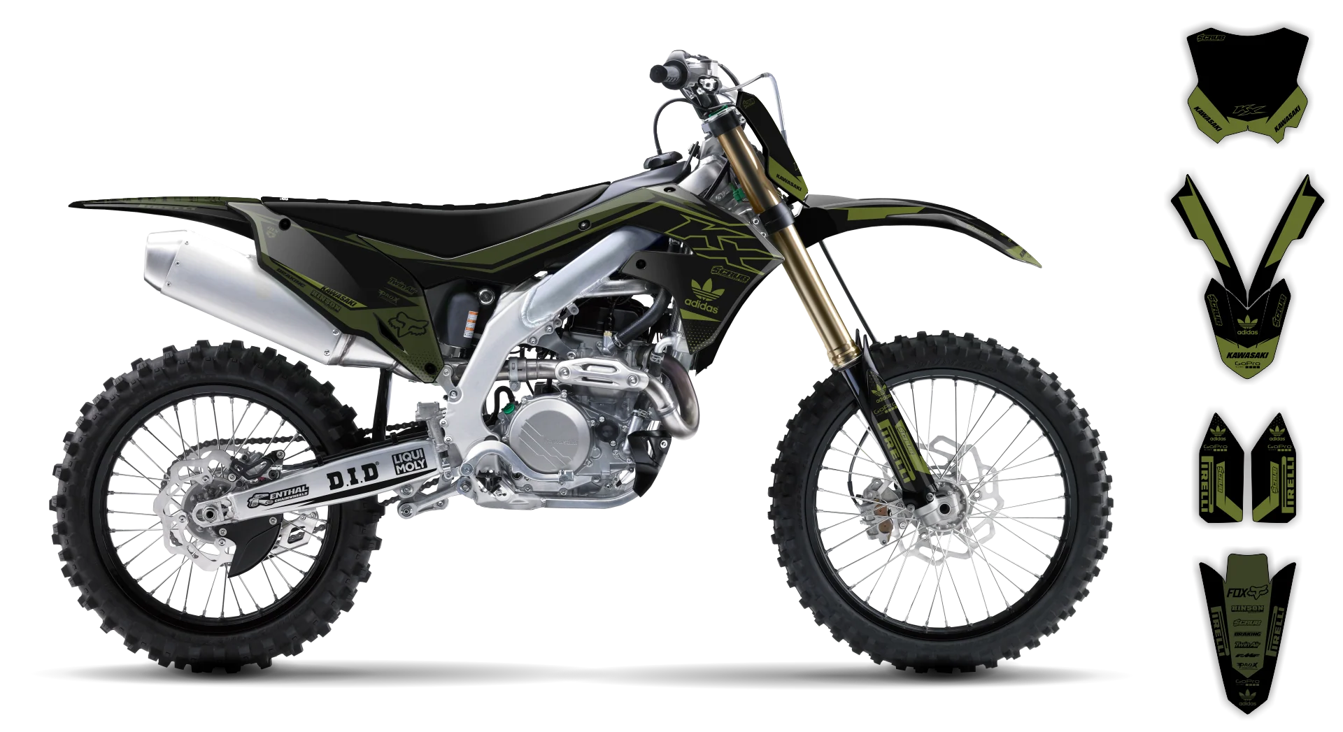 Graphics Kit - Kawasaki - KX 450F - 2019-2023 - SE1087 - R3