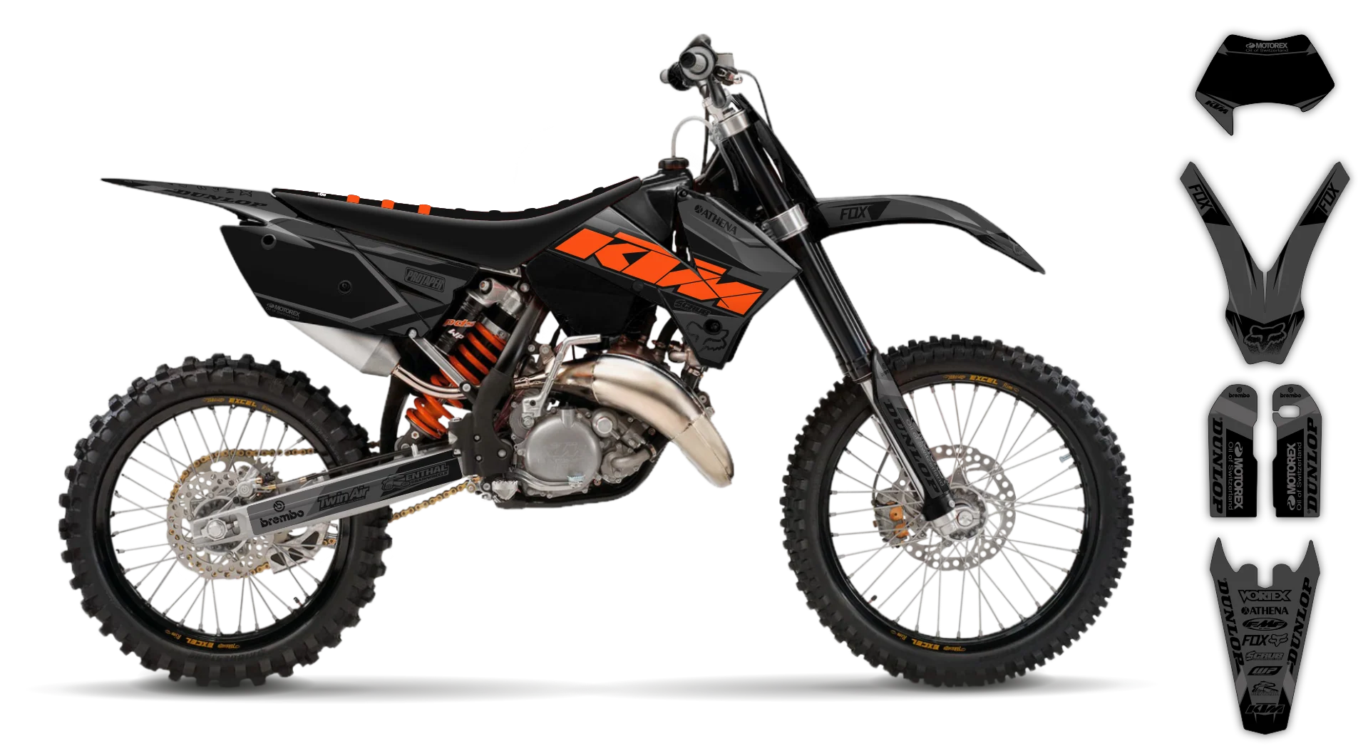 Graphics Kit - KTM - EXC EXC-F / XC-W XCF-W - 2005-2007 - K-SE1065 - R3