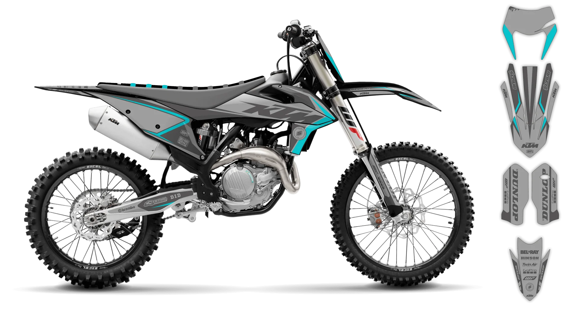 Graphics Kit - KTM - EXC EXC-F / XC-W XCF-W - 2014-2015 - K17 - R3