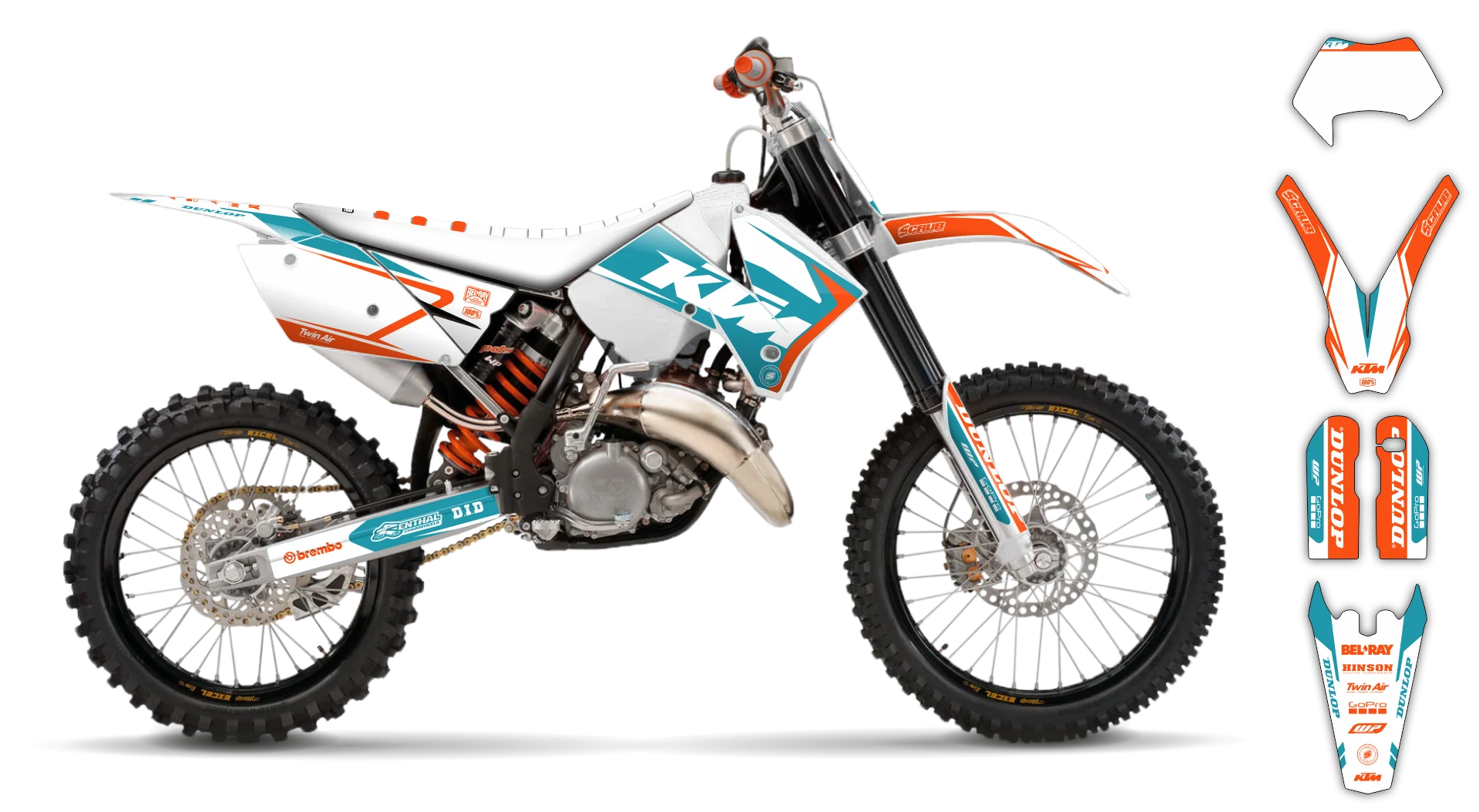 Graphics Kit - KTM - EXC EXC-F / XC-W XCF-W - 2005-2007 - K17 - R1