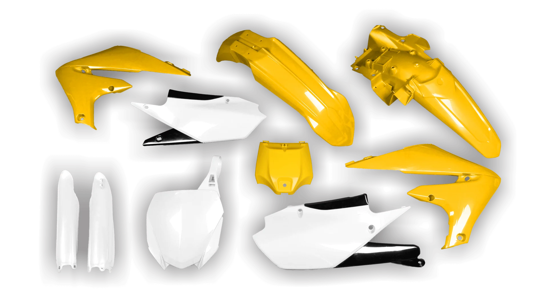 Plastics Kit - Yamaha - YZ450FX - 2019-2023 - Full Kit - White Anniversary Yellow
