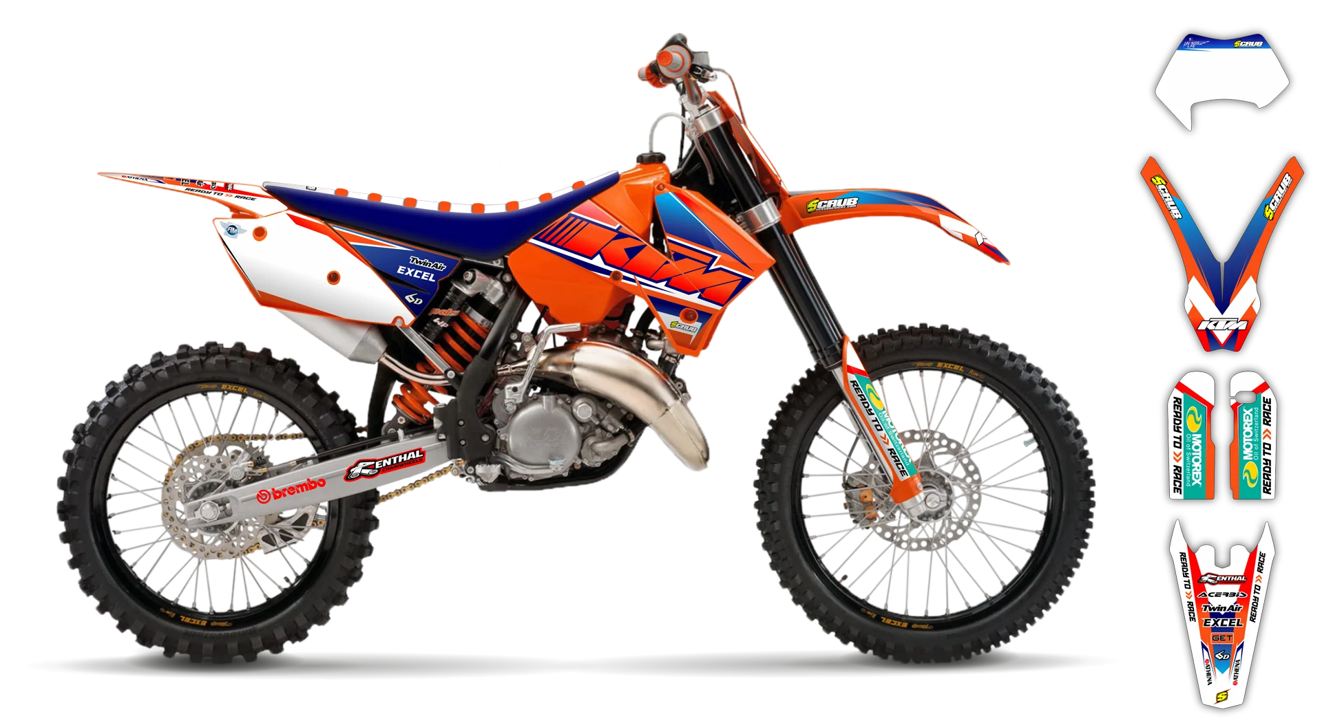 Graphics Kit - KTM - EXC EXC-F / XC-W XCF-W - 2005-2007 - K9 - ST