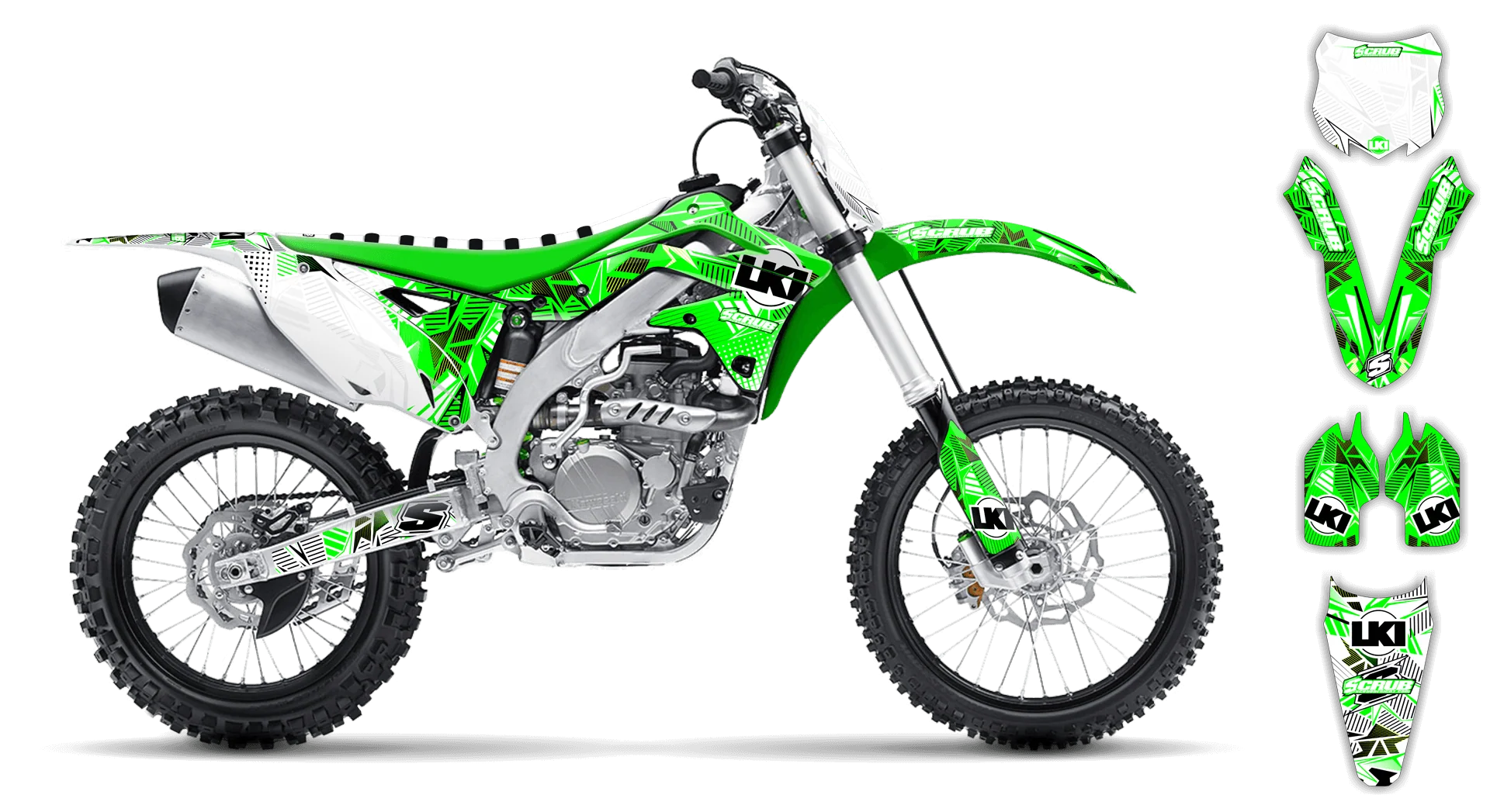 Graphics Kit - Kawasaki - KX 450F - 2009-2011 - Block Pass - LE