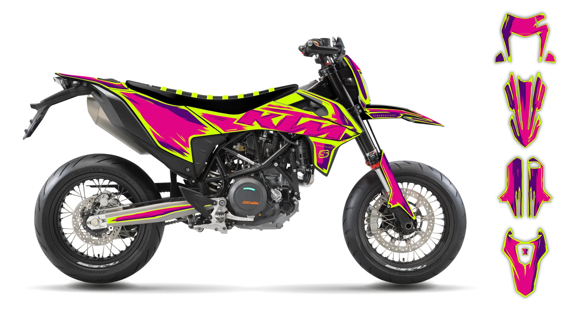 Graphics Kit - KTM - ENDURO 690R - 2019-2024 - Fluo Artlex - LE