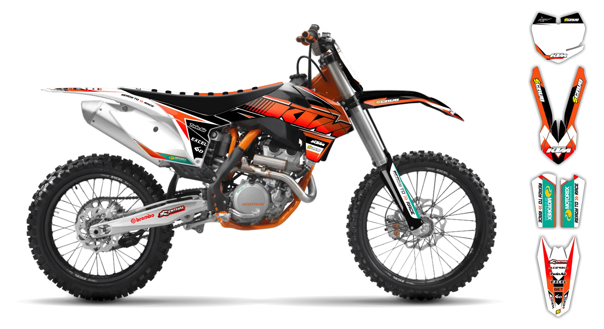 Graphics Kit - KTM - SX SX-F / XC XC-F - 2011-2012 - K9 - R1