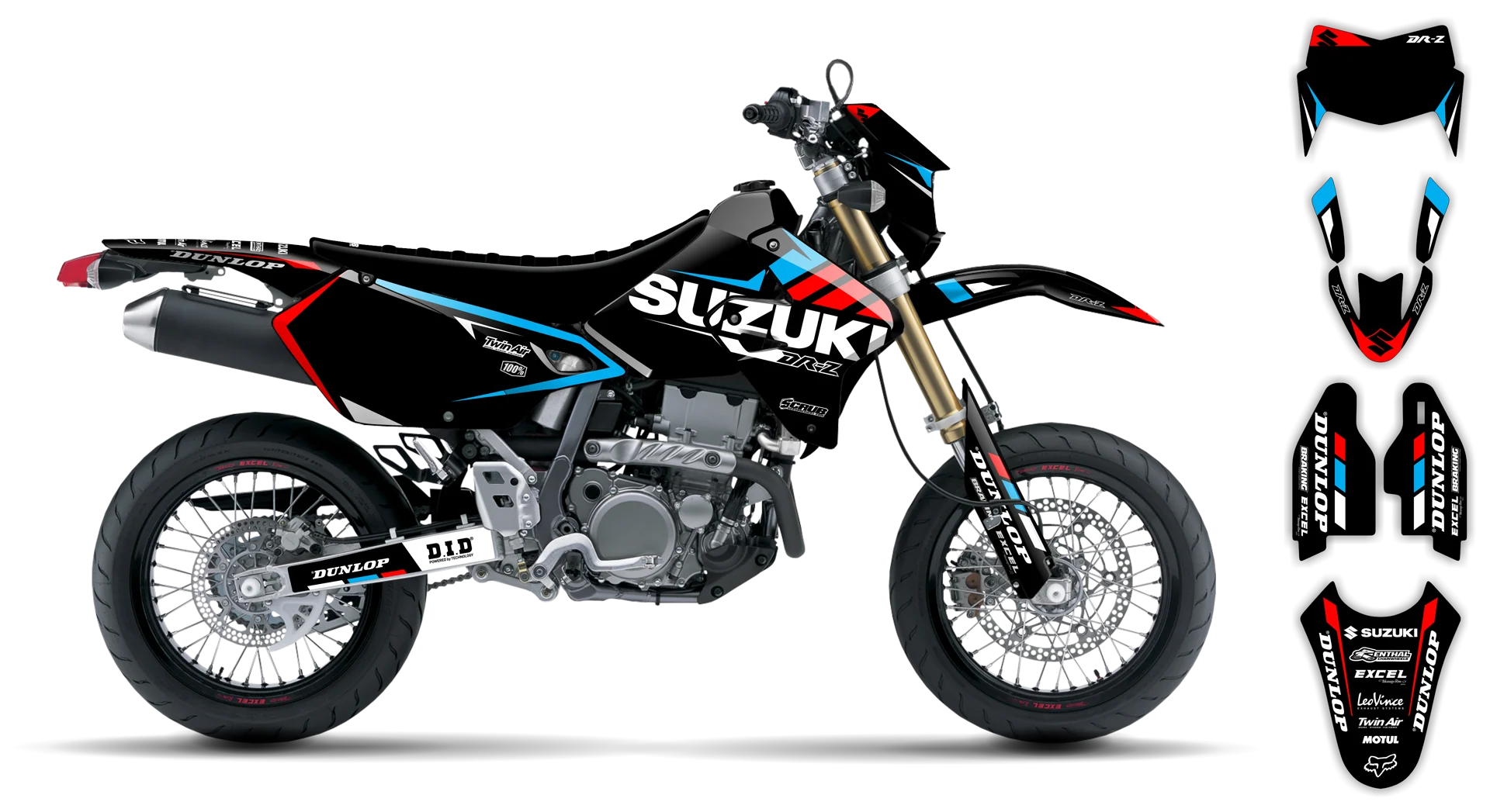 Graphics Kit - Suzuki - DRZ 400 SM - 1999-2024 - SE1077 - LE