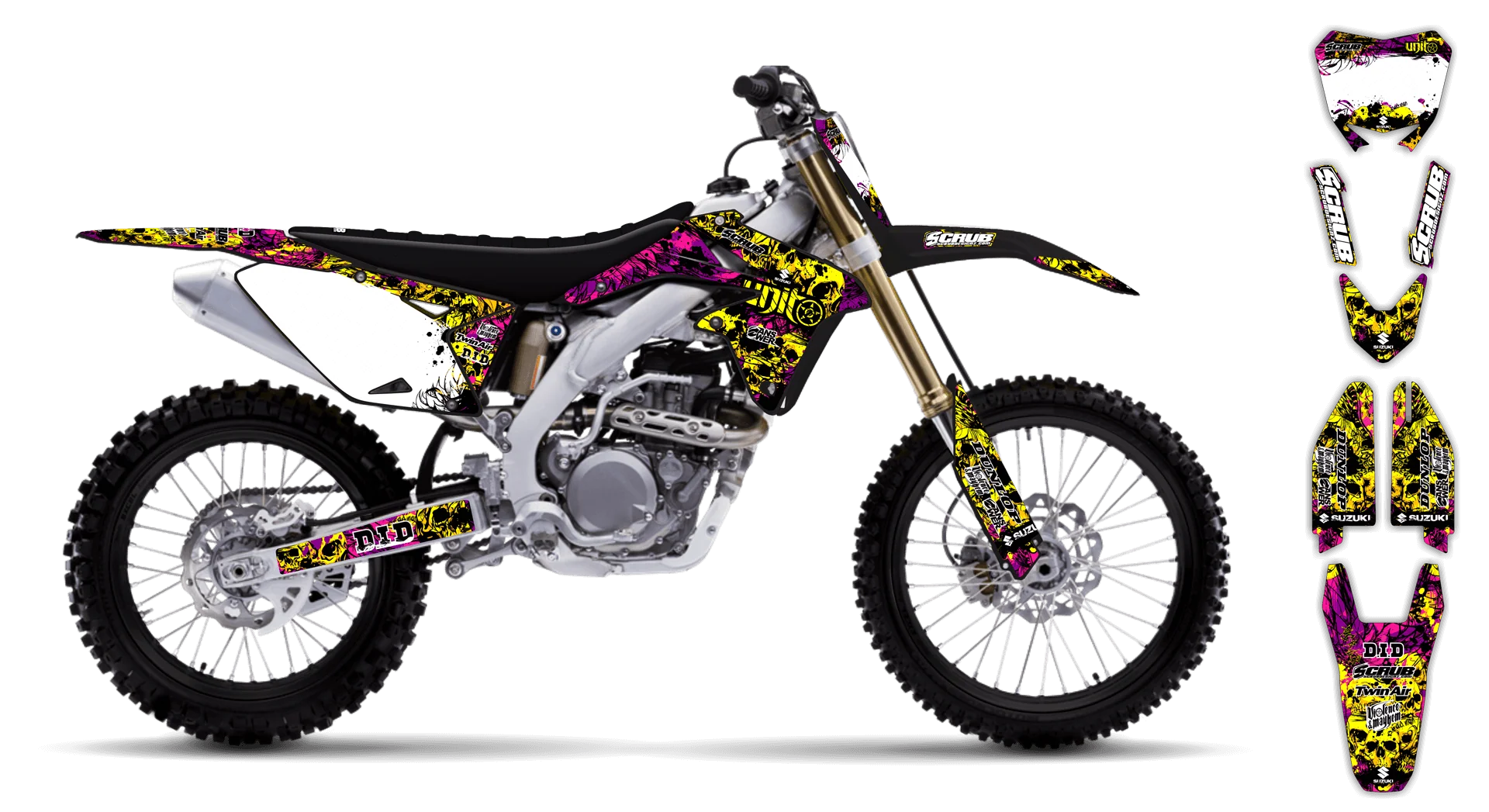 Graphics Kit - Suzuki - RMZ 450 - 2007 - Wasabi - R1