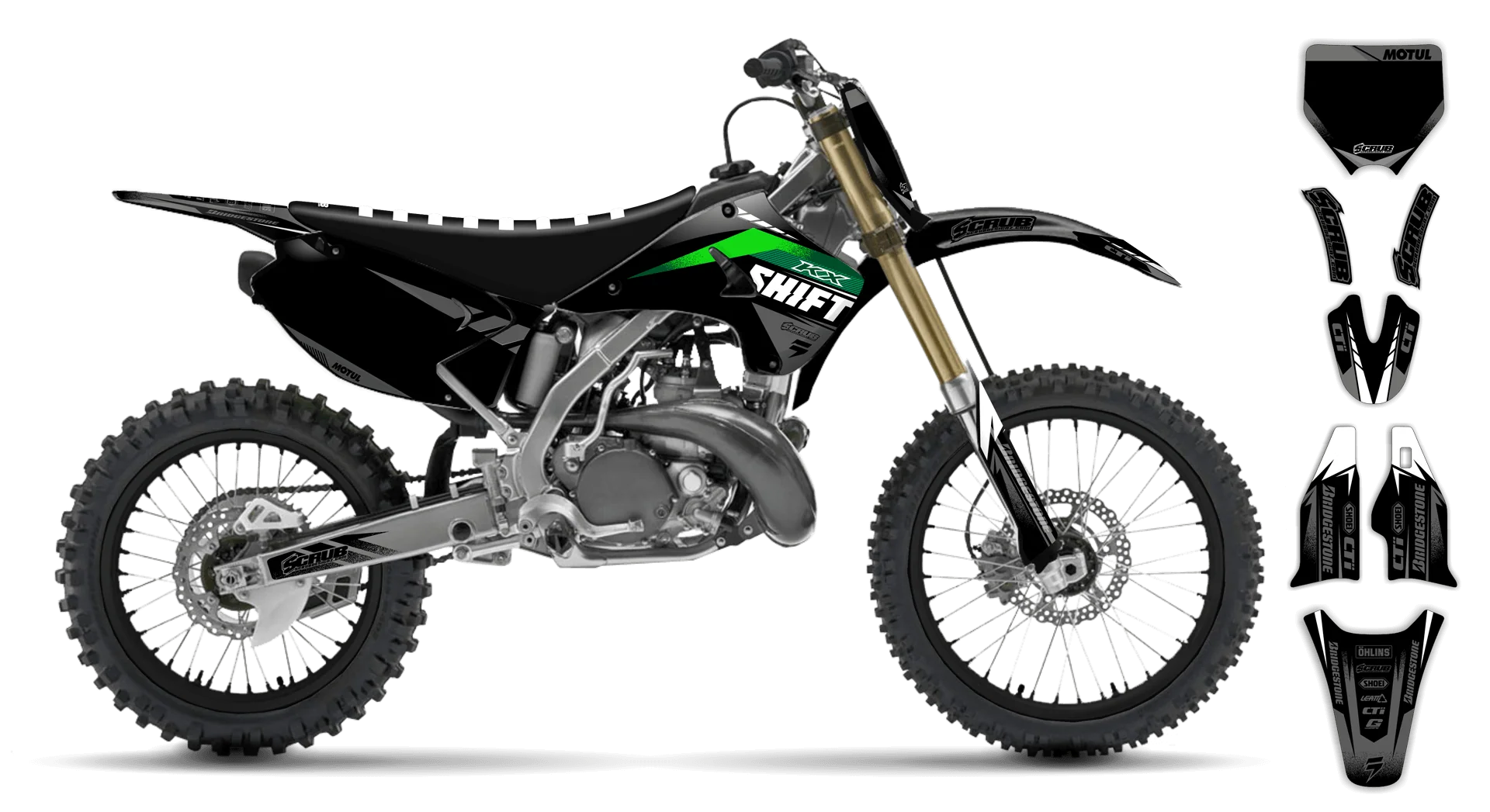 Graphics Kit - Kawasaki - KX 85 - 2001-2013 - Ragnar - R2