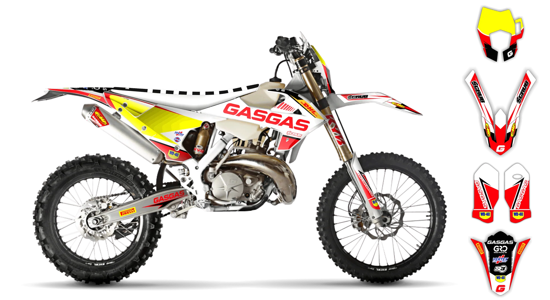 Graphics Kit - Gas Gas - EC EC-F Series - 2018-2020 - Factory Replica 1 - LE