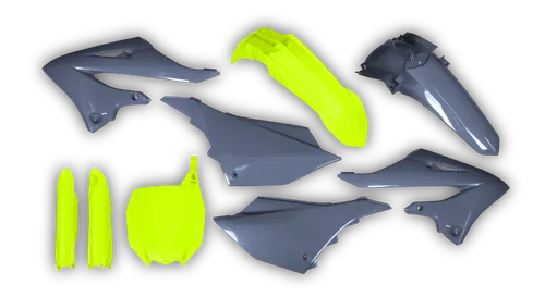 Plastics Kit - Yamaha - YZ 125 - 2022-2025 - Full Kit - Fluo Yellow Grey