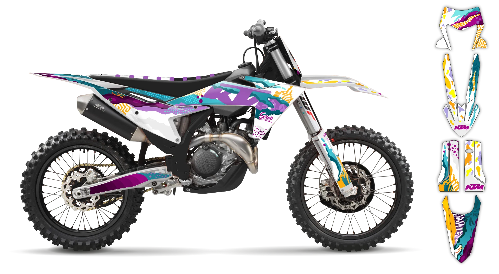 Graphics Kit - KTM - EXC EXC-F / XC-W XCF-W - 2005-2007 - Kaleido - ST