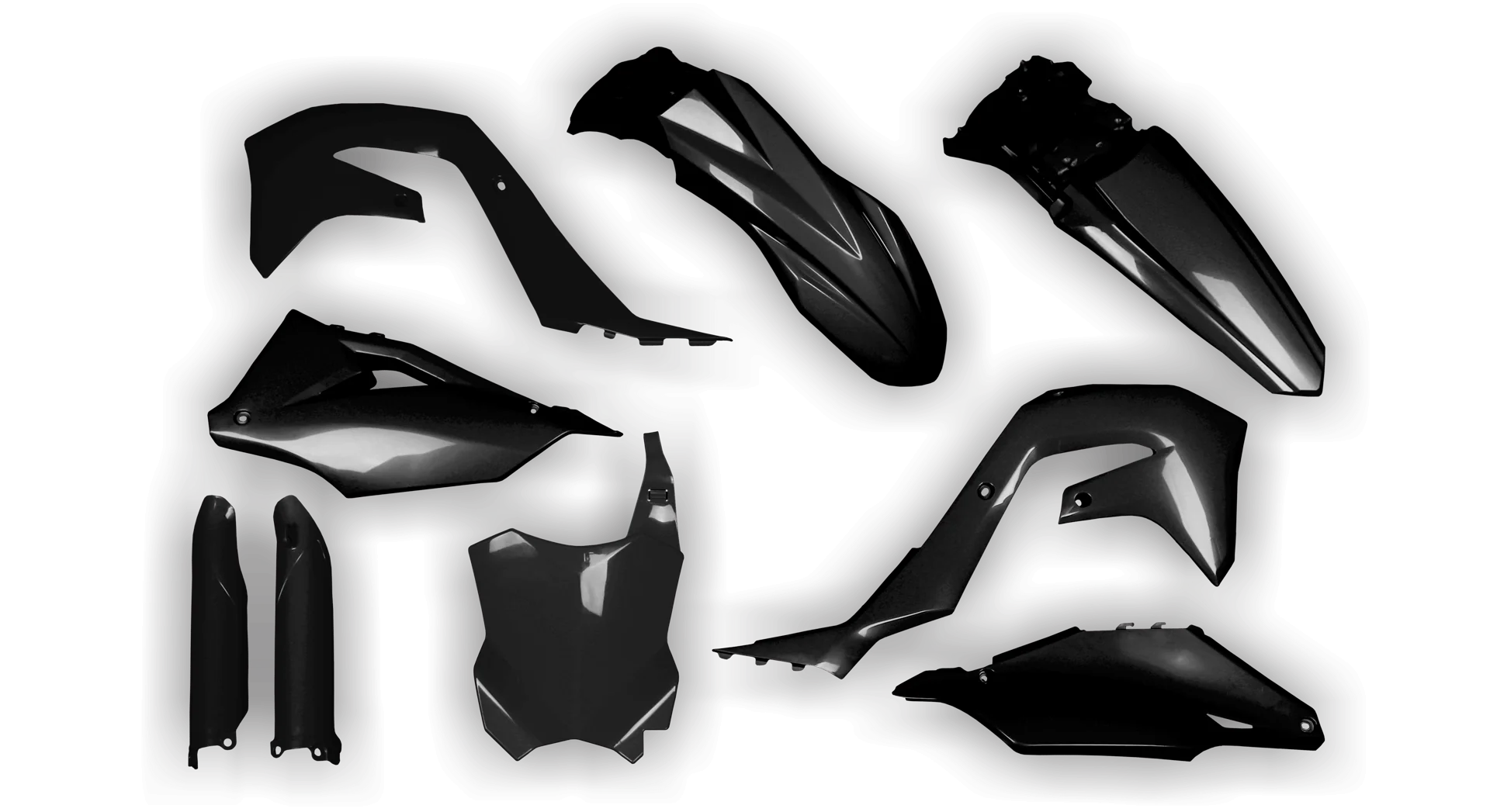Plastics Kit - Kawasaki - KX 450F - 2019-2023 - Full Kit - Black