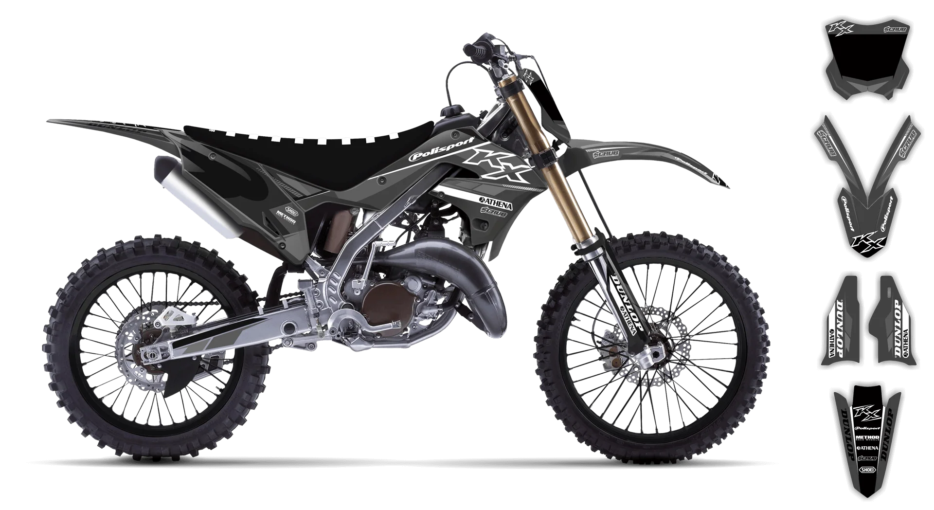 Graphics Kit - Kawasaki - KX 125-250 Restyle - 2003 - SE1047 - R1