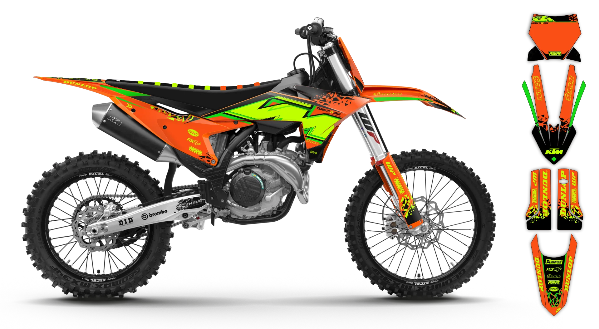 Graphics Kit - KTM - SX SX-F / XC XC-F - 2025 - Fluo K6 - LE