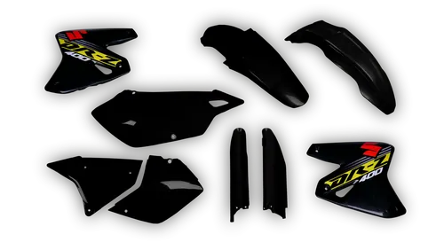 Plastics Kit - Suzuki - DRZ 400 SM - 1999-2024 - Full Kit - Black Replica 1