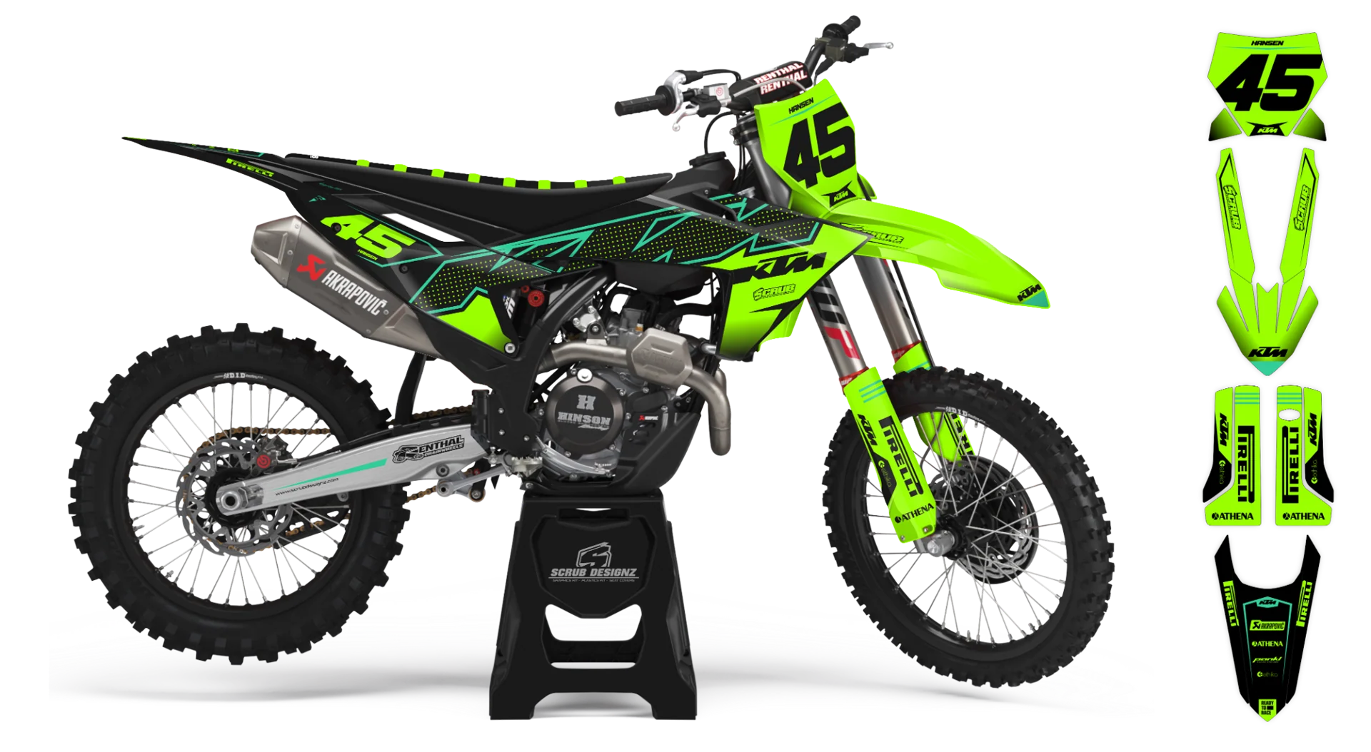 Graphics Kit - KTM - EXC EXC-F / XC-W XCF-W - 2024-2025 - Fluo K21 - ST