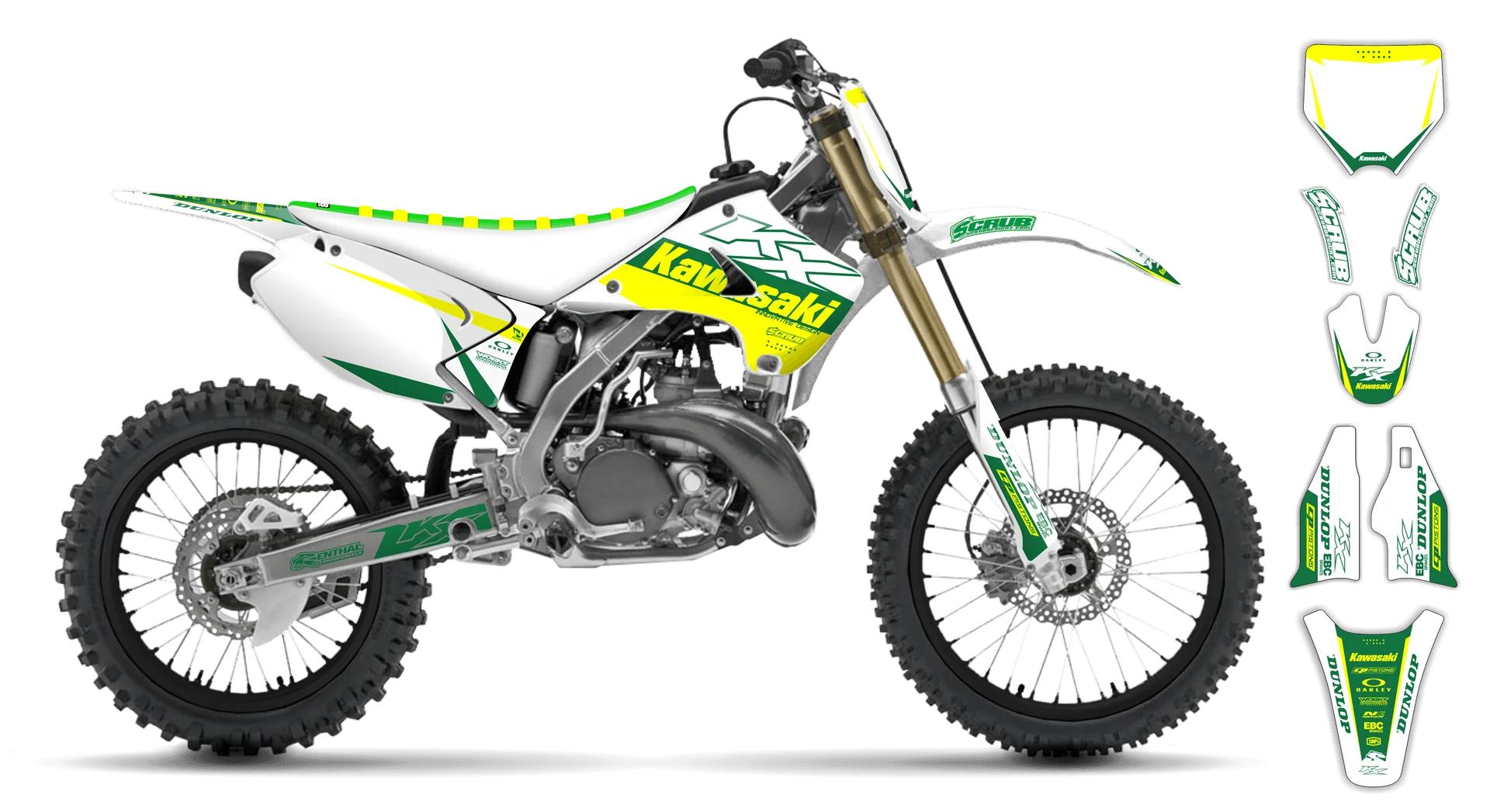 Graphics Kit - Kawasaki - KX 125 - 1999-2002 - Zuniper - R3