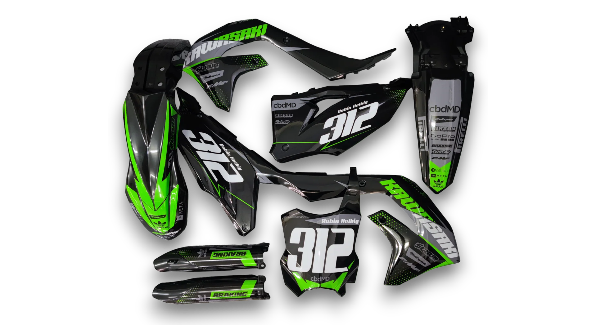 GFP - Kawasaki - KX 250F - 2021-2024 - Black-SE1051-ST