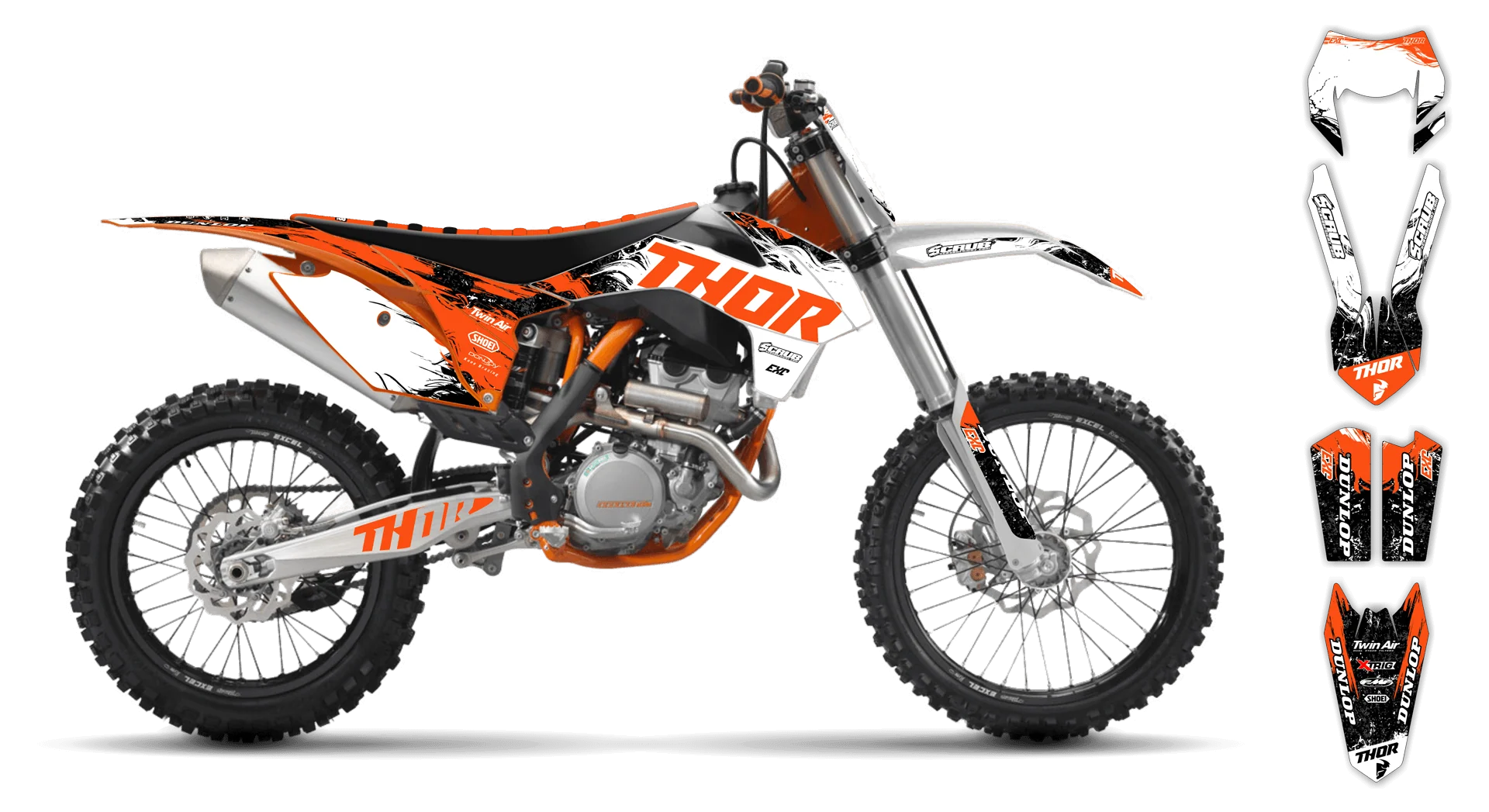 Graphics Kit - KTM - EXC EXC-F / XC-W XCF-W - 2004 - Sledge - LE