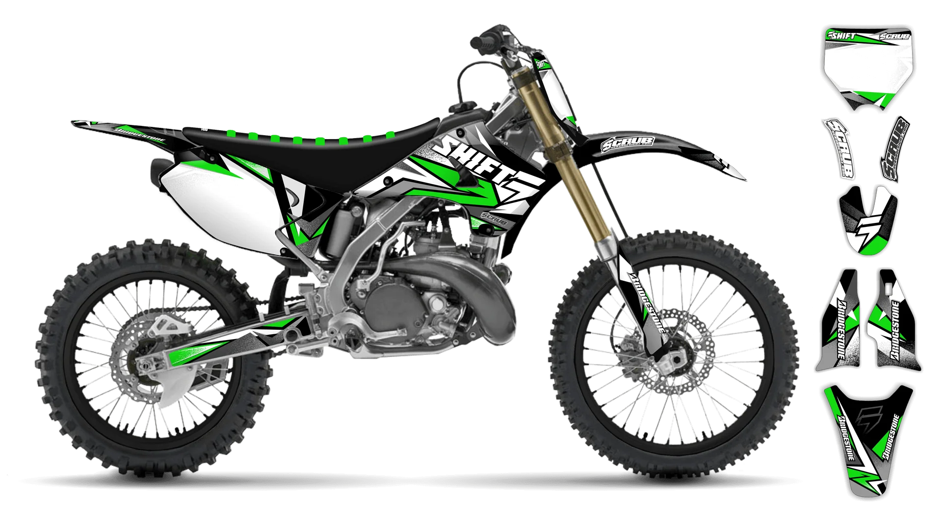 Graphics Kit - Kawasaki - KX 100 - 2014-2021 - X-Rut - R3