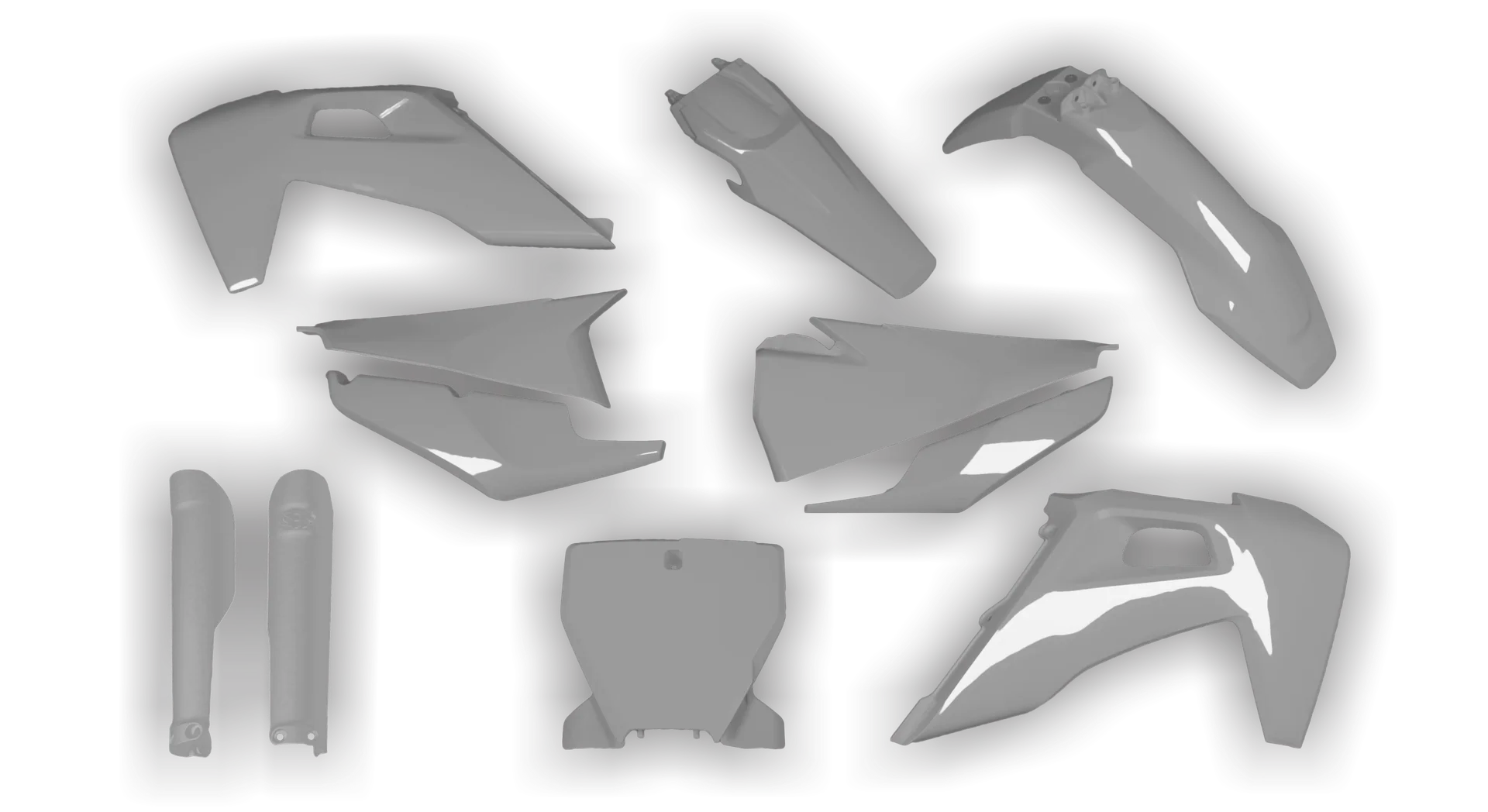Plastics Kit - Husqvarna 14-> TX Series - TX 300 2020-2022 - Full Kit - Light Grey