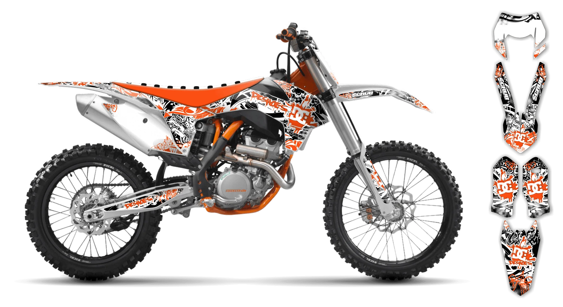 Graphics Kit - KTM - EXC EXC-F / XC-W XCF-W - 2004 - Attack - LE