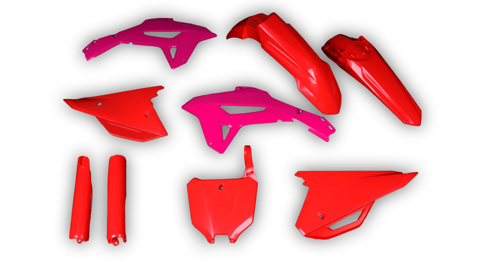 Plastics Kit - Honda - CRF 450R - 2021-2024 - Full Kit - Red Pink