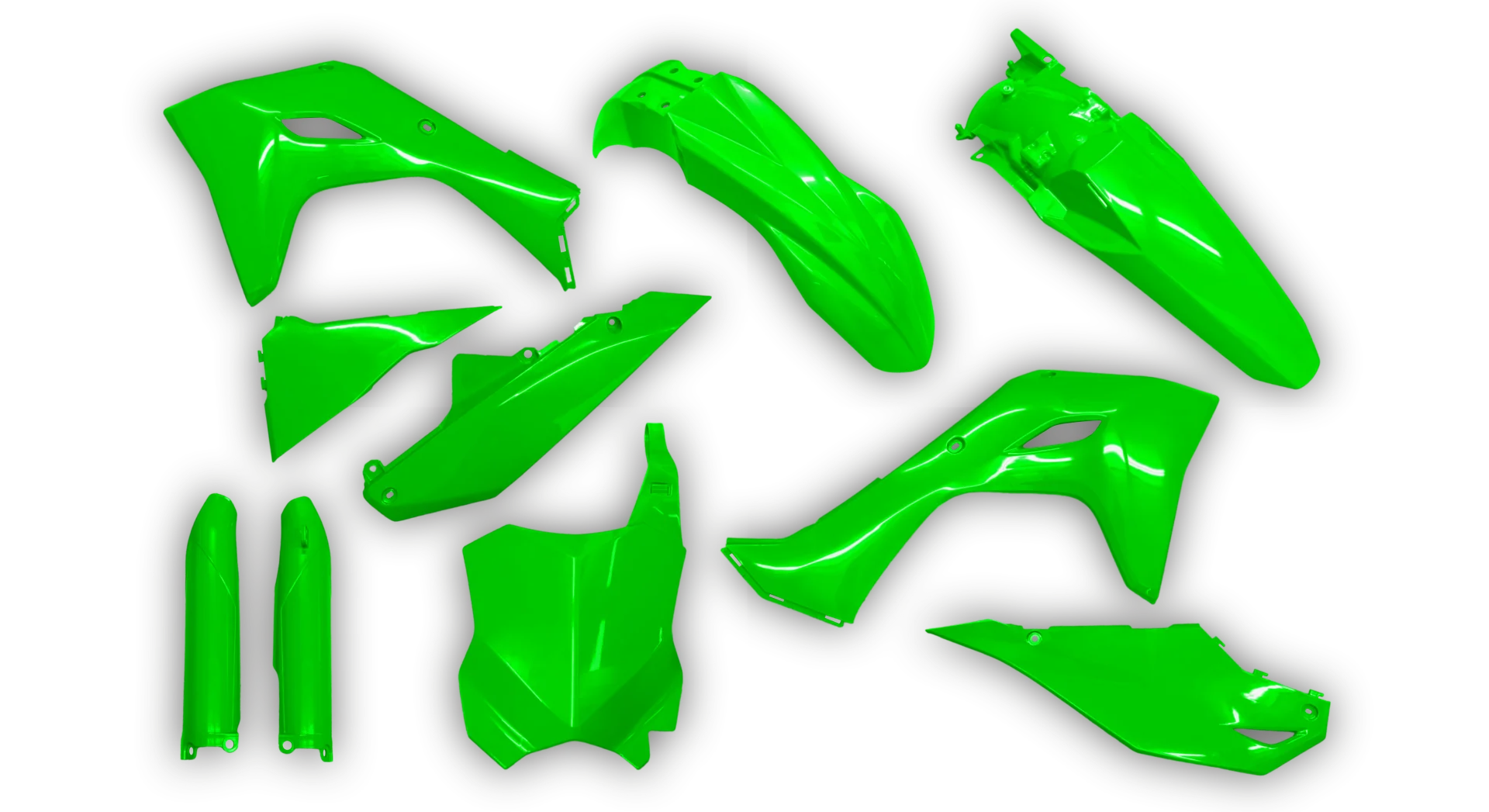 Plastics Kit - Kawasaki - KX 450F - 2024-2025 - Full Kit - Green